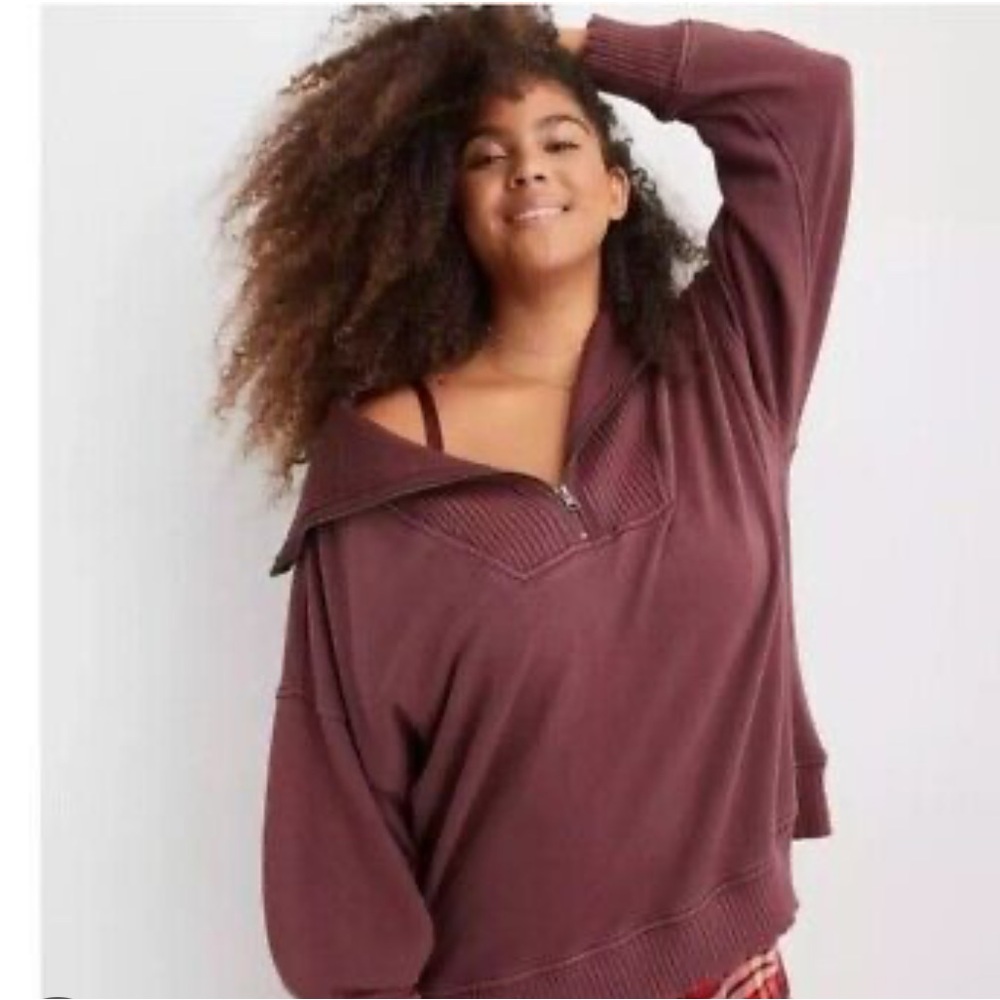 Aerie Down to Earth Quarter Zip